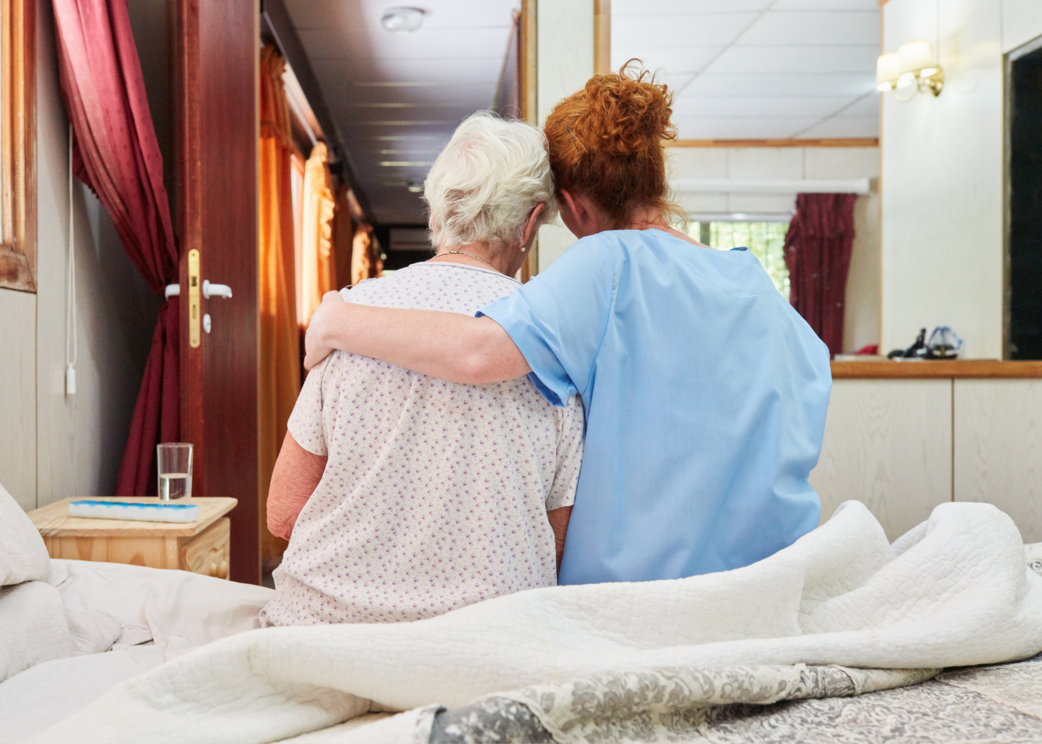 Hospice Identifiers hospice worker with patient