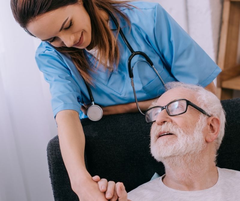 Hospice for Stroke Patients A senior at Three Oaks Hospice in Tinley Park, IL
