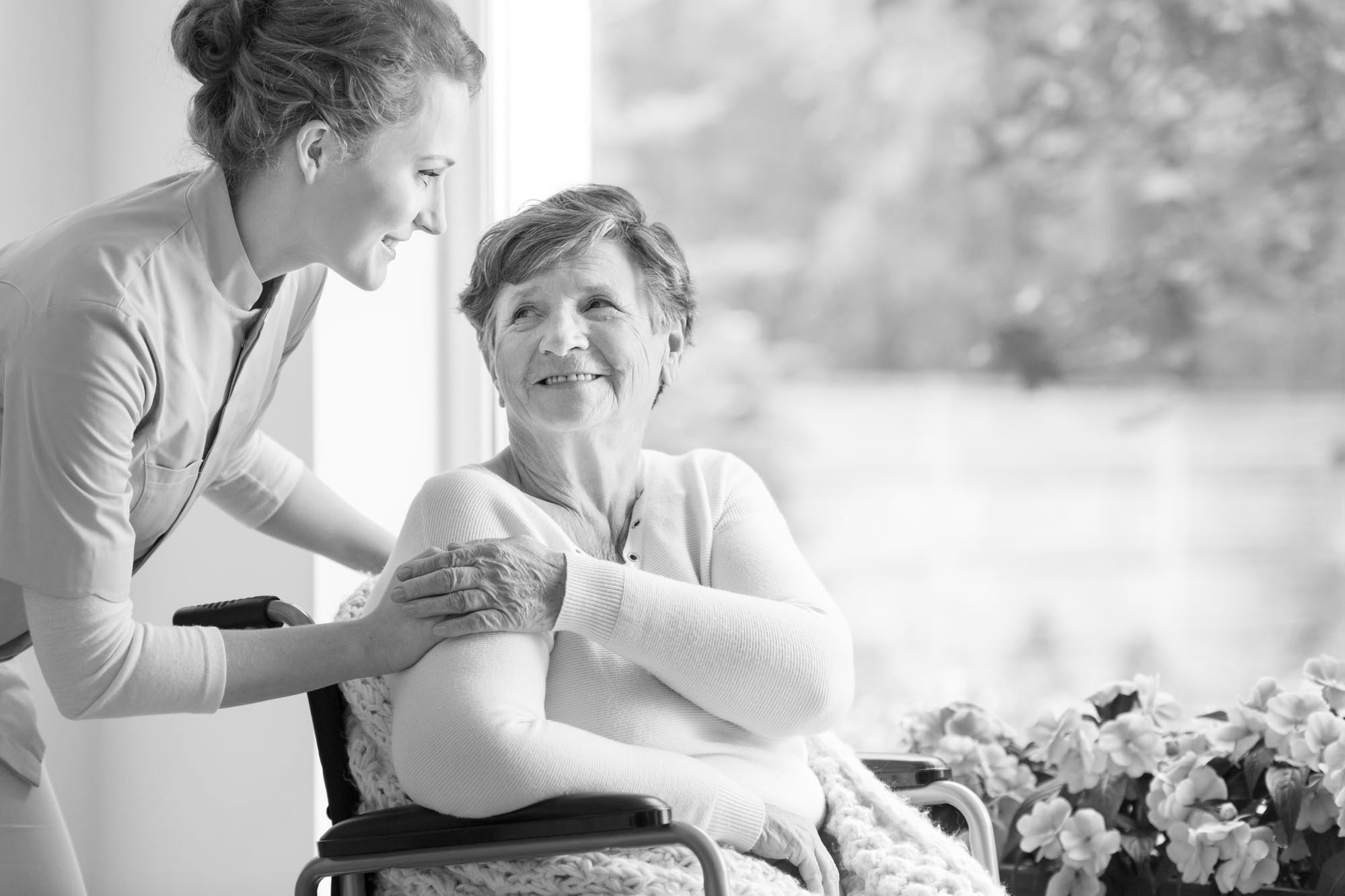 Hospice medical director with elderly patient